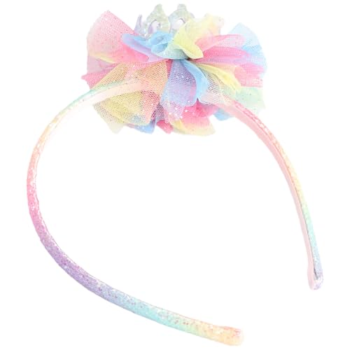 Agoky Mädchen Mini Zylinderhut Stirnband Paillette Haarband mit Mesh Blumen Deko Party Haar Accessoires Karneval Kopfbedeckung Typ A One Size von Agoky