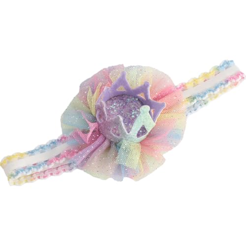 Agoky Mädchen Mini Zylinderhut Stirnband Paillette Haarband mit Mesh Blumen Deko Party Haar Accessoires Karneval Kopfbedeckung Typ B One Size von Agoky