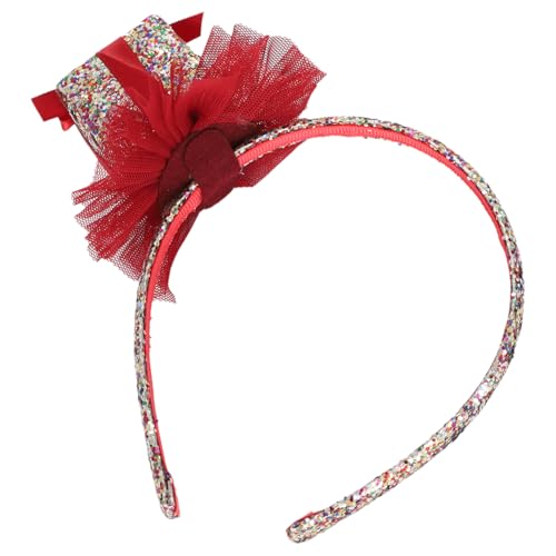 Agoky Mädchen Mini Zylinderhut Stirnband Paillette Haarband mit Mesh Blumen Deko Party Haar Accessoires Karneval Kopfbedeckung Typ E One Size von Agoky