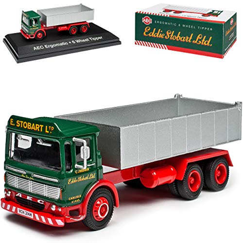 Agostini AEC Ergomatic 3 Achser Kipper Eddie Stobart LKW mit Sockel 1/76 Atlas Sonderangebot Modell Auto von Agostini