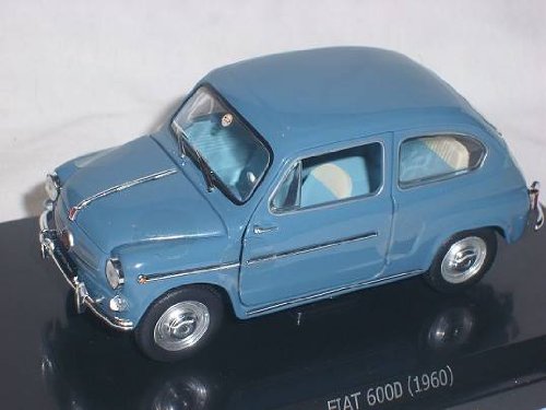 Agostini Defekte Verpackung FIAT 600d 600 D Blau 1960 1/24 Modellcarsonline Modellauto Modell Auto Sonderangebot von Agostini