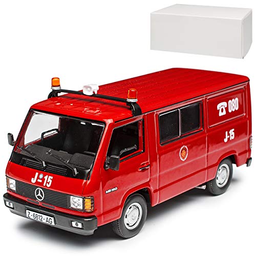 Agostini Mercedes-B 100-180 D Transporter Kasten Rot Feuerwehr 1988-1995 1/43 Ixo Modell Auto von Agostini