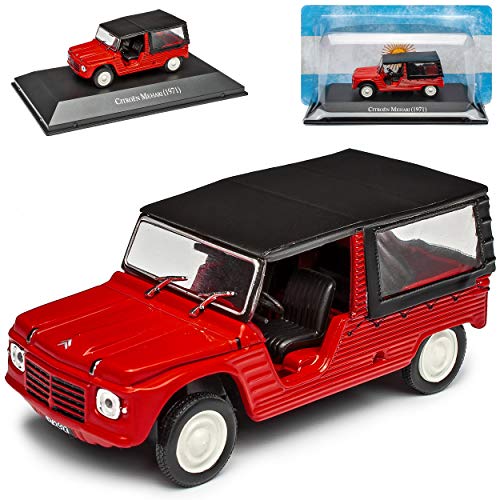 Citroen Mehari Rot 1968-1987 mit Sockel 1/43 DeAgostini Modell Auto von Agostini