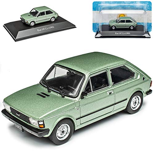 FIAT 147 127 CL5 Grün 1971-1987 mit Sockel 1/43 DeAgostini Modell Auto mit individiuellem Wunschkennzeichen von Agostini