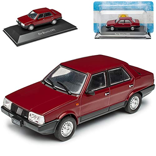 FIAT Regatta Limousine Rot Braun 1983-1990 mit Sockel 1/43 DeAgostini Modell Auto mit individiuellem Wunschkennzeichen von Agostini