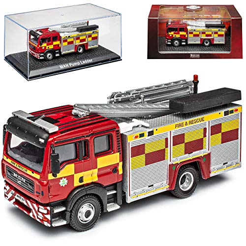 Agostini Man F16 Feuerwehr Fire Rescue Rot 1/72 Atlas Modell Auto von Agostini