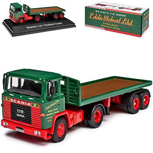 Agostini Scania 110 Pritsche Eddie Stobart LKW mit Sockel 1/76 Atlas Sonderangebot Modell Auto mit individiuellem Wunschkennzeichen von Agostini