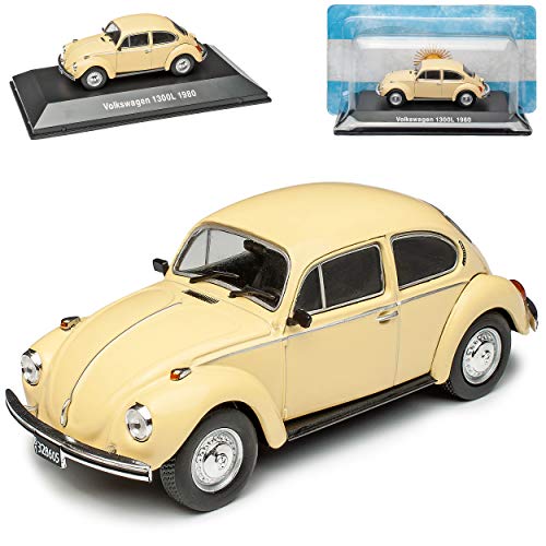 Volkwagen Käfer 1300L Coupe Beige 1938-2003 mit Sockel 1/43 DeAgostini Modell Auto von Agostini