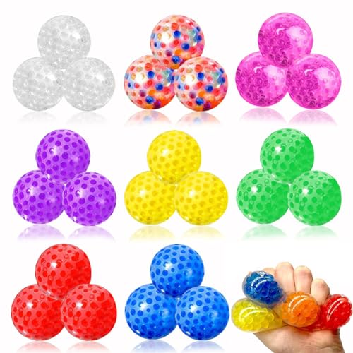 20 Stück Mini Stressball Antistressball Anti Stress Spielzeug Squeeze Toy Stress Ball Stressball Kinder Squishy Balls Kneten Angst Relief Anti Stressball für Autismus Dekompressions Spielzeug von AhLmA