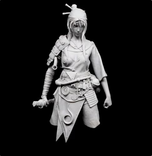 1/10 Ancient Female Samurai Warrior Resin Bust Model Kit Unbemalt und unmontiert Soldier Resin Model Kit //2J4A4 von Ahowse