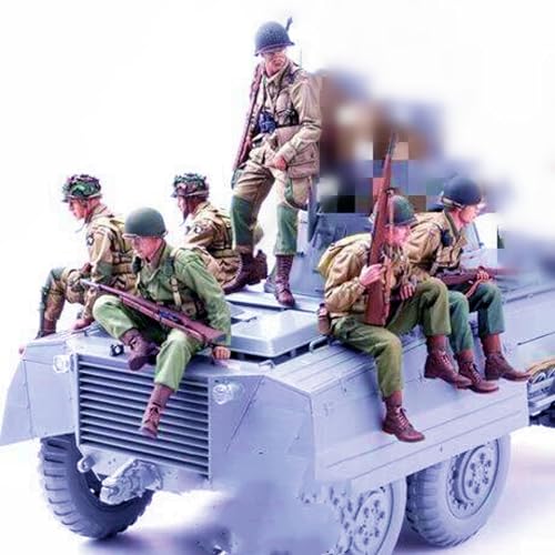 1/16 WWII Panzersoldat Resin Modellbausatz Unbemalt und unmontiert Soldat Resin Modellbausatz (6 Mann, Keine Panzer) //X9u9S2l von Ahowse