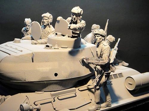 1/16 WWII Soviet Tank Soldier Resin Soldier Model Kit Unbemalt und unmontiert Soldier Resin Model Kit (7 Men, No Tanks) // L8R1A7 von Ahowse