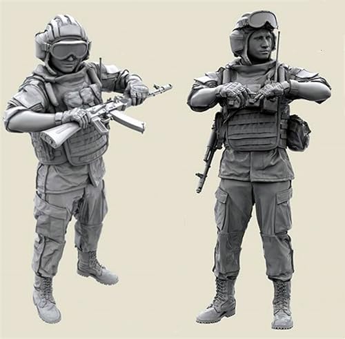 1/35 Ukrainisches Kommando Soldat Resin Soldier Model Kit Unbemalt und unmontiert Soldat Resin Model Kit（2 Personen ） //o1J7A3 von Ahowse