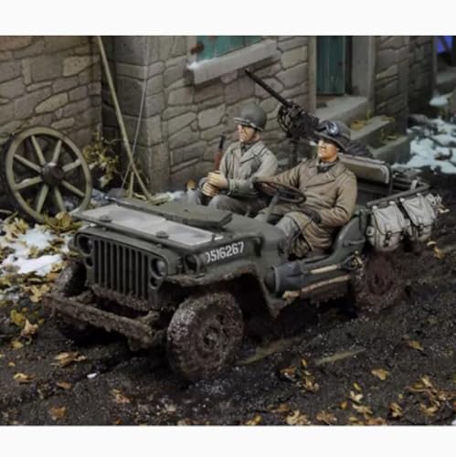 1/35 WWII Car Driver Soldier Resin Soldier Model Kit Unbemalt und unmontiert Soldier Resin Model Kit (2 Men, No Car) // x1U4A8 von Ahowse