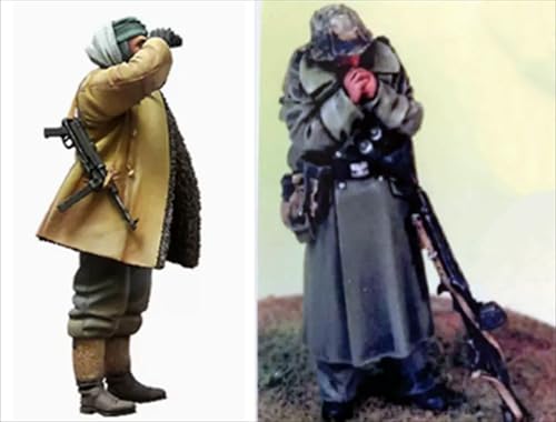 1/35 WWII German Soldier Resin Soldier Model Kit Unbemalt und unmontiert Soldier Resin Model Kit (2 Figuren) // x8U7A2 von Ahowse