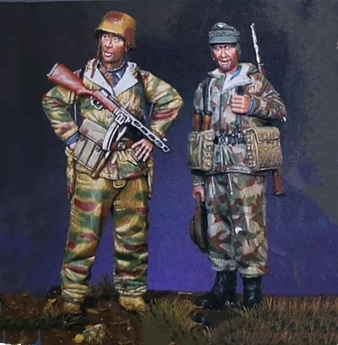 1/35 WWII German Soldier Resin Soldier Model Kit Unbemalt und unmontiert Soldier Resin Model Kit (2 Figuren) // x8U7A23 von Ahowse