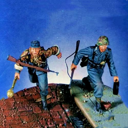 1/35 WWII German Soldier Resin Soldier Model Kit Unbemalt und unmontiert Soldier Resin Model Kit (2 Figuren) // x8U7A27 von Ahowse