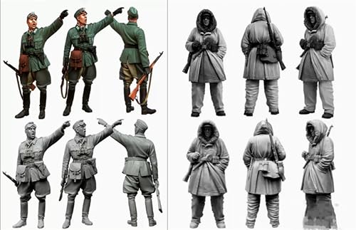 1/35 WWII German Soldier Resin Soldier Model Kit Unbemalt und unmontiert Soldier Resin Model Kit (2 Figuren) // x8U7A3 von Ahowse