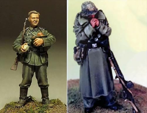 1/35 WWII German Soldier Resin Soldier Model Kit Unbemalt und unmontiert Soldier Resin Model Kit (2 Figuren) // x8U7A4 von Ahowse