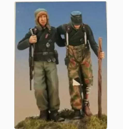 1/35 WWII German Soldier Resin Soldier Model Kit Unbemalt und unmontiert Soldier Resin Model Kit (2 Figuren) // x8U7A9 von Ahowse