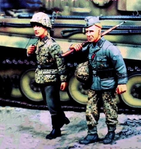 1/35 WWII German Tank Soldier Resin Soldier Model Kit Unbemalt und unmontiert Soldier Resin Model Kit (2 Figuren,) // x6U7A10 von Ahowse