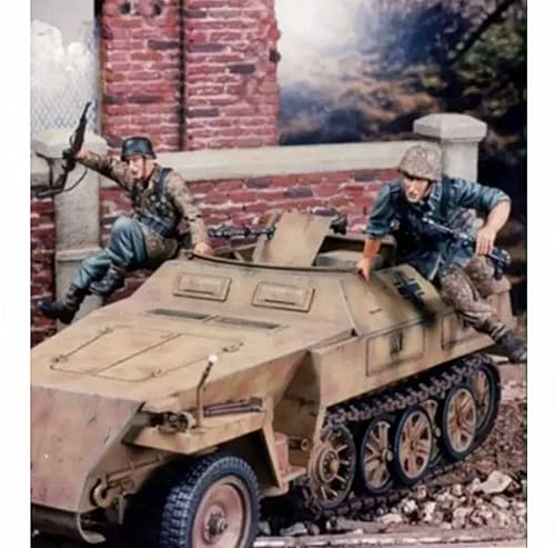 1/35 WWII German Tank Soldier Resin Soldier Model Kit Unbemalt und unmontiert Soldier Resin Model Kit (2 Figuren,) // x6U7A4 von Ahowse