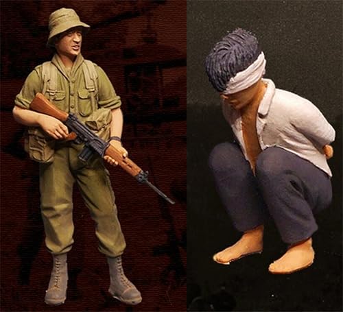 1/35 WWII Soldier Resin Soldier Model Kit Unbemalt und unmontiert Soldier Resin Model Kit (2 Figuren, ohne Szene) //o9J6A1 von Ahowse