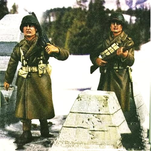 1/35 WWII Soldier Resin Soldier Model Kit Unbemalt und unmontiert Soldier Resin Model Kit (2 Figuren, ohne Szene) //o9J6A11 von Ahowse