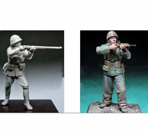 1/35 WWII Soldier Resin Soldier Model Kit Unbemalt und unmontiert Soldier Resin Model Kit (2 Figuren, ohne Szene) //o9J6A13 von Ahowse