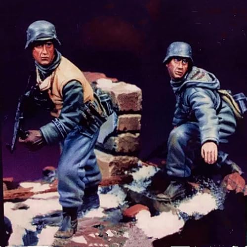 1/35 WWII Soldier Resin Soldier Model Kit Unbemalt und unmontiert Soldier Resin Model Kit (2 Figuren, ohne Szene) //o9J6A15 von Ahowse