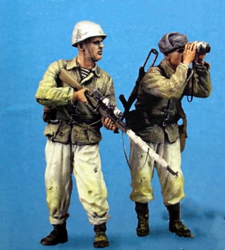 1/35 WWII Soldier Resin Soldier Model Kit Unbemalt und unmontiert Soldier Resin Model Kit (2 Figuren, ohne Szene) //o9J6A16 von Ahowse