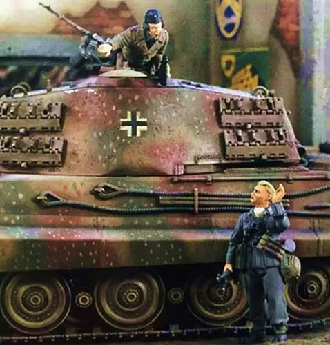 1/35 WWII Tank Soldier Resin Soldier Model Kit Unbemalt und unmontiert Soldier Resin Model Kit (2 Männer, kein Panzer) //o9J7A3 von Ahowse