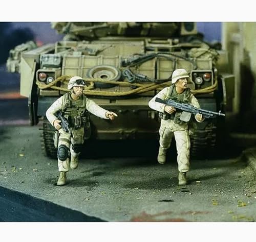 1/35 WWII Tank Soldier Resin Soldier Model Kit Unbemalt und unmontiert Soldier Resin Model Kit (2 Men, No Tank) // x1U6A5 von Ahowse