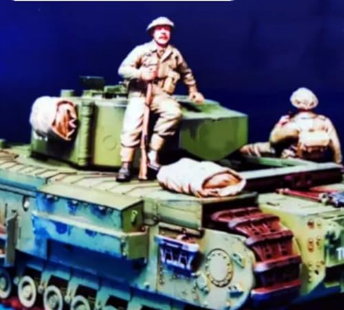 1/35 WWII Tank Soldier Resin Soldier Model Kit Unbemalt und unmontiert Soldier Resin Model Kit (2 Men, No Tank) // x1U6A6 von Ahowse