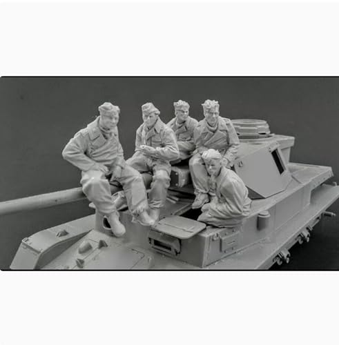 1/35 WWII Tanker Resin Soldier Model Kit Unbemalt und unmontiert Soldier Resin Model Kit (5 Mann, ohne Panzer) //o4J7A3 von Ahowse