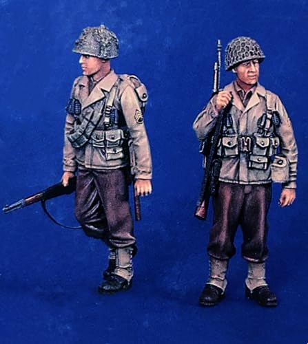 1/35 WWII US Soldier Resin Soldier Model Kit Unbemalt und unmontiert Soldier Resin Model Kit (2-Personen) // x6U7A3 von Ahowse