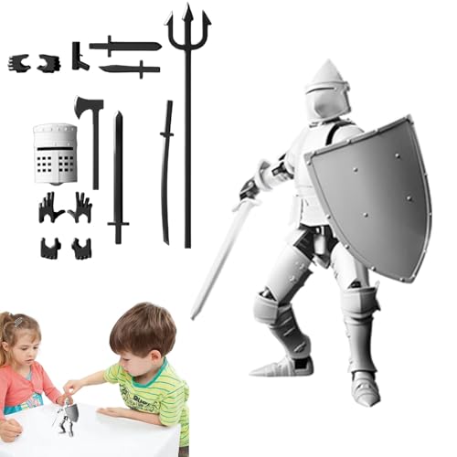 Ahuuen 3D-gedrucktes Actionfiguren-Spielzeug,3D-gedruckte Spielzeugfigur - Dekorative Schreibtisch-Bastelarbeiten - Mehrgelenkiges Actionfiguren-Spielzeug, mechanisches bewegliches Sammelspielzeug für von Ahuuen