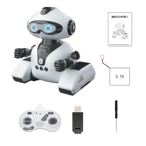 Ahuuen Ferngesteuerte Roboter für, intelligente Roboter für Kinder, Programmierbarer Roboter mit LED-Augen und Gestenerkennung, Intelligentes Tanzlied, interaktives Roboter-Reisespielzeug für Mädchen von Ahuuen