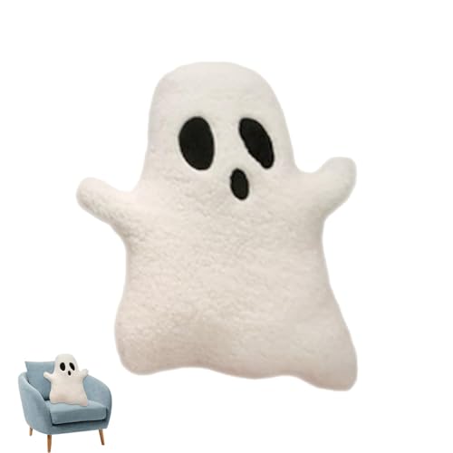 Ahuuen Halloween Geisterkissen | Geister-Plüschtier | Plüsch-Geist-Halloween-Puppe | Geister Kuscheltier Halloween Deko | Halloween Geburtstagsgeschenke | Für Halloween Dekorationen von Ahuuen