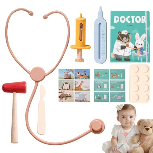 Ahuuen Kinder-Arztkoffer | Arzt Rollenspiel Für Kinder | Krankenhaus Stethoskop Kinderkostüm Zubehör Für Mädchen Schüler Ahuuen Kinder-Arztkoffer | Arzt Rollenspiel Für Kinder | Krankenhaus Stethoskop Kinderkostüm Zubehör Für Mädchen Schüler von Ahuuen