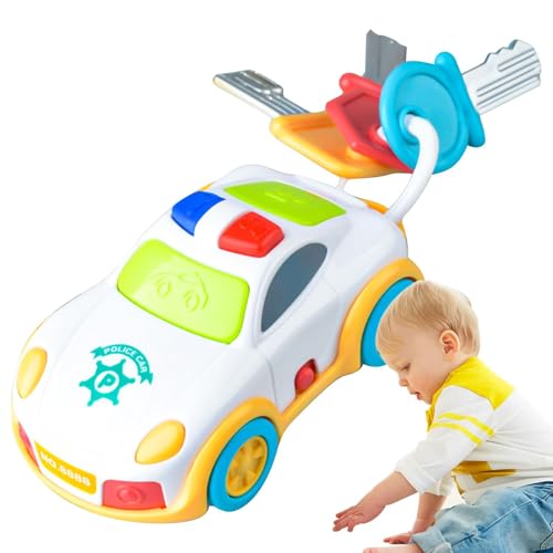 Ahuuen Leuchtendes Spielzeugauto, Autospielzeug für Kinder - Schlüsselspielzeug für Musikfahrzeuge,Simulationsschlüsselspielzeug, lustiges Kinderspielzeug für Feinmotorik, Hand-Auge-Koordination von Ahuuen