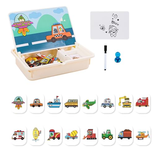 Ahuuen Magnetisches Spielzeug - Zuordnungsspiel Lernspielzeug - Kreative Reisespiele Mit Tragecase Für Kinder Ab 3 Mädchen Zuhause Kindergarten Spiel Ahuuen Magnetisches Spielzeug - Zuordnungsspiel Lernspielzeug - Kreative Reisespiele Mit Tragecase Für Kinder Ab 3 Mädchen Zuhause Kindergarten Spiel von Ahuuen