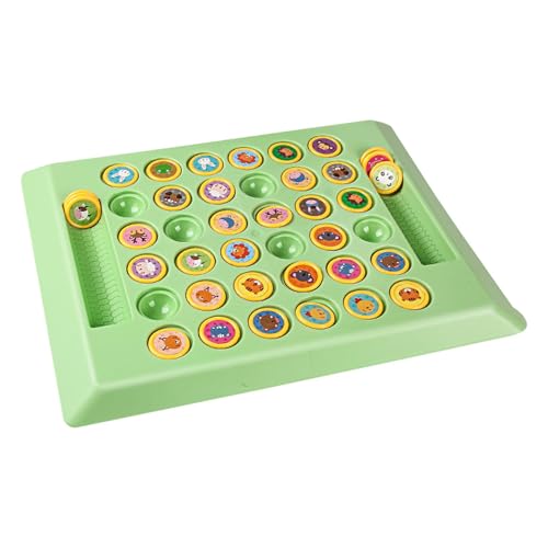 Ahuuen Matching-Spiel für Kinder,Matching-Spiel, Sensorisches Lernkarten-Brettspiel-Reisespielzeug, Tierfrucht-Thema, passendes Kartenspiel, Lernspielzeug, Aktivitätsbrettspiel für 2 Spieler von Ahuuen