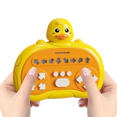 Ahuuen Push-Game-Fidget-Spielzeug, schnelles Push-Spiel - Fingerspielzeug Schiebespiel,Pop Toys Handheld-Spiele, niedliches Push-Bubble-Leuchtspiel, Spielzeug zum Stressabbau für Kinder von Ahuuen