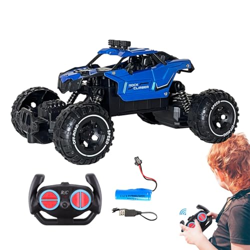 Ahuuen Rc-Autos, Rc-Autospielzeug,2,4 GHz schneller Renn-RC-Truck wiederaufladbar - Ferngesteuertes Kinderauto, Antikollisions-Elektrofahrzeugspielzeug, für Halloween, Ostern, Weihnachten von Ahuuen