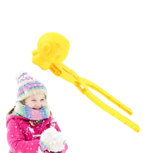 Ahuuen Schneeball-Maker-Form, Schneeball-Maker-Clip - Winter-Schneeball-Maker, 3D-Form in Cartoon-Form | Strand-Sandspielzeug, Schneeball-Kampfmacher-Werkzeug-Clip für Winterspiele im Freien von Ahuuen