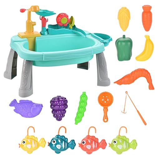 Ahuuen Spielküchenspüle - Spielküchenspüle Mit Elektrischem Wasserhahn | Spielzubehör Geschirr Imitation Ab 3 Jahren Ahuuen Spielküchenspüle - Spielküchenspüle Mit Elektrischem Wasserhahn | Spielzubehör Geschirr Imitation Ab 3 Jahren von Ahuuen