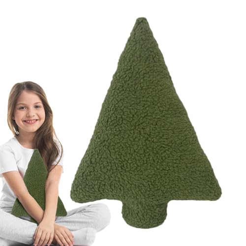 Ahuuen Weihnachtskissen | Weihnachtsbaum Form Kissen | Weihnachtsbaumförmiges Kissen | Weihnachtsbaum-Wurfkissen | Weihnachten Kissen Baum Für Wohnzimmer, Couch, Zuhause 30 * 21cm von Ahuuen