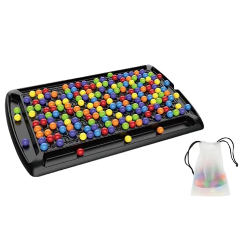 Rainbow Puzzle Schachspiel | Rainbow Ball Elimination Game | Elimination Brettspiel | Pädagogisches Schachbrettspiel | Rainbow Ball Elimination Spiel Mit 241Pcs Bead | Farblich abgestimmtes von Ahuuen