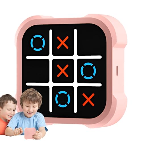 Tic-Tac Toe-Spiel | Elektronisches | Schachbrettspiel Zappelspielzeug | Noughts and Crosses Spiel | Tragbare Reisespielkonsole Für 1-4 Spieler von Ahuuen